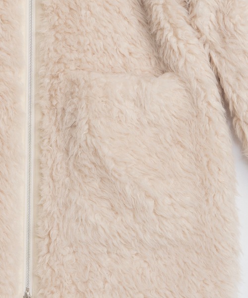 PRANK PROJECT（プランクプロジェクト）の「シンセティックファーロングコート / Synthetic Fur Long Coat（その他アウター・レディース・ブラウン/アイボリー・FREE）」の6枚目の写真