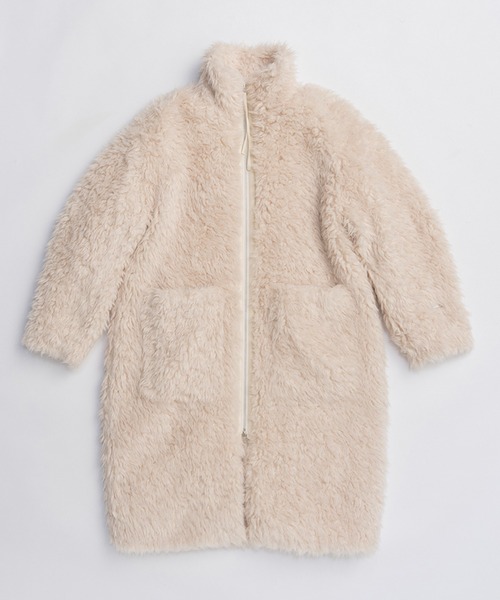 PRANK PROJECT（プランクプロジェクト）の「シンセティックファーロングコート / Synthetic Fur Long Coat（その他アウター・レディース・ブラウン/アイボリー・FREE）」の19枚目の写真