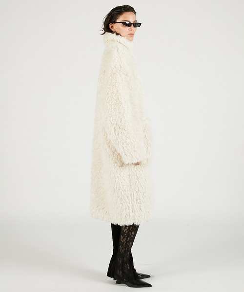 PRANK PROJECT（プランクプロジェクト）の「シンセティックファーロングコート / Synthetic Fur Long Coat（その他アウター・レディース・ブラウン/アイボリー・FREE）」の16枚目の写真