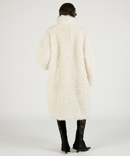 PRANK PROJECT（プランクプロジェクト）の「シンセティックファーロングコート / Synthetic Fur Long Coat（その他アウター・レディース・ブラウン/アイボリー・FREE）」の17枚目の写真