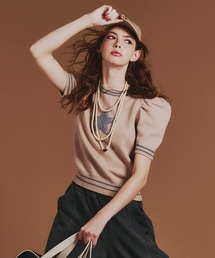 DOUBLE STANDARD CLOTHING | スターパフスリーブニット(ニット/セーター)