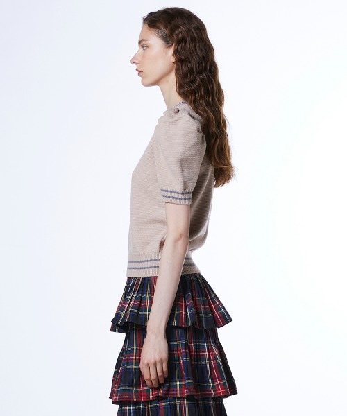 DOUBLE STANDARD CLOTHING スターパフスリーブニット スターパフスリーブニット（ニット/セーター）｜DOUBLE STANDARD