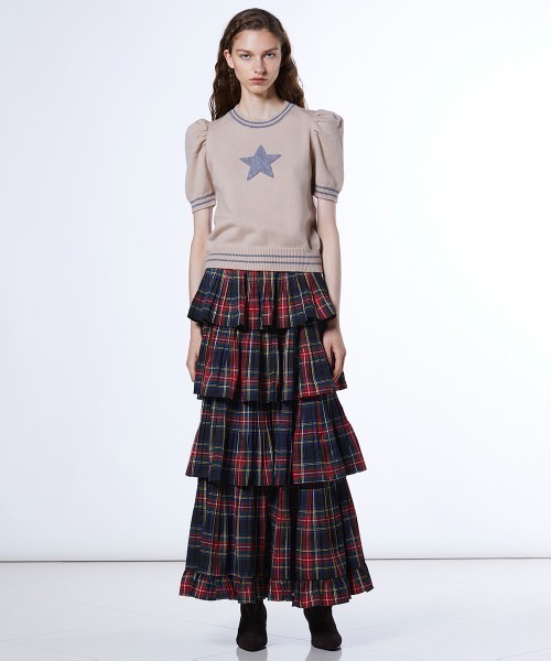 DOUBLE STANDARD CLOTHING スターパフスリーブニット スターパフスリーブニット（ニット/セーター）｜DOUBLE STANDARD