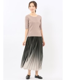m.f.editorial（エムエフエディトリアル）の「【グラデーション プリーツ】m.f.エディトリアル レディース ロングスカート（スカート）」