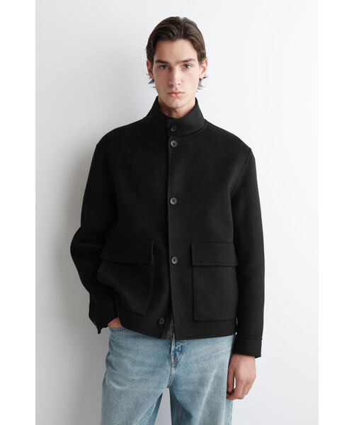 prioalegre 短丈　ハリントンジャケット　ウール　カシミア スプリットウール ハリントンジャケット（その他アウター）｜COS（コス