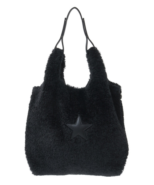 CONVERSE TOKYO（コンバーストウキョウ）の「2WAY BOA SHOPPING TOTE BAG（トートバッグ・レディース・アイボリー/ブラック/サックスブルー/イエロー・FREE）」の3枚目の写真