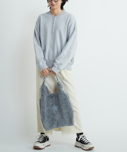 CONVERSE TOKYO（コンバーストウキョウ）の「2WAY BOA SHOPPING TOTE BAG（トートバッグ・レディース・アイボリー/ブラック/サックスブルー/イエロー・FREE）」の6枚目の写真