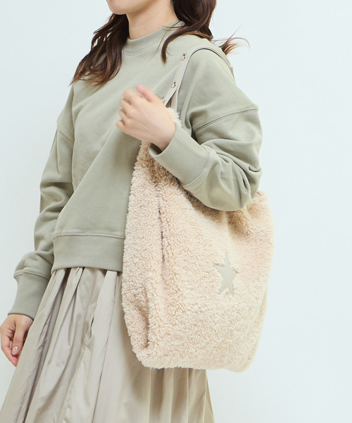 CONVERSE TOKYO（コンバーストウキョウ）の「2WAY BOA SHOPPING TOTE BAG（トートバッグ・レディース・アイボリー/ブラック/サックスブルー/イエロー・FREE）」の7枚目の写真