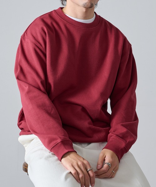 United Athle（ユナイテッドアスレ）の「程よい薄さでこれからの時期に活躍！【United Athle】8.8オンス オーセンティック クルーネック スウェット 薄手 裏パイル 裏毛 ボックスシルエット オーバーサイズ 5399（スウェット・レディース・ダークグリーン/ネイビー/ホワイト/ブラック/インディゴブルー/スミクロ/グレー/ナチュラル/アッシュ/ライトイエロー/バーガンディー/レッド/ゴールド/ブルー/グレイッシュベージュ/チョコ/ライトブルー/ヘザーグレー・S/M/L/XL）」の17枚目の写真