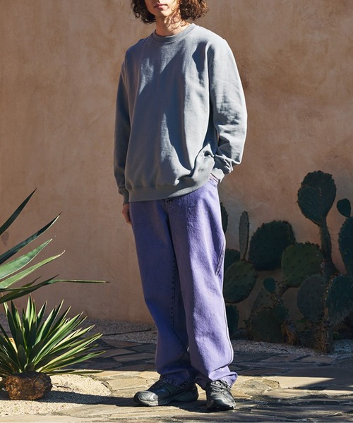 United Athle（ユナイテッドアスレ）の「程よい薄さでこれからの時期に活躍！【United Athle】8.8オンス オーセンティック クルーネック スウェット 薄手 裏パイル 裏毛 ボックスシルエット オーバーサイズ 5399（スウェット・レディース・ダークグリーン/ネイビー/ホワイト/ブラック/インディゴブルー/スミクロ/グレー/ナチュラル/アッシュ/ライトイエロー/バーガンディー/レッド/ゴールド/ブルー/グレイッシュベージュ/チョコ/ライトブルー/ヘザーグレー・S/M/L/XL）」の19枚目の写真