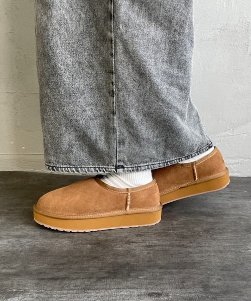 EMU Australia（エミューオーストラリア）の「【WEB限定】[EMU Australia/エミュ オーストラリア] 厚底 ムートン スリッポン（その他シューズ・レディース・ブラック/ブラウン・6/7/8）」の6枚目の写真
