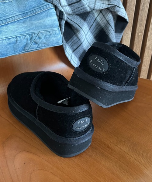 EMU Australia（エミューオーストラリア）の「【WEB限定】[EMU Australia/エミュ オーストラリア] 厚底 ムートン スリッポン（その他シューズ・レディース・ブラック/ブラウン・6/7/8）」の16枚目の写真