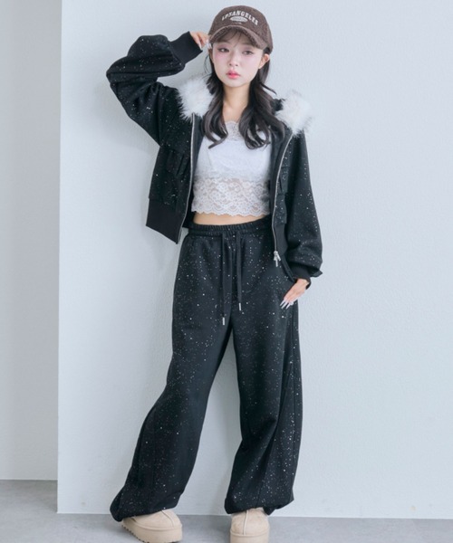 OLIVE des OLIVE(オリーブデオリーブ)の「ZIPパーカー(パーカー・レディース・ブラック/オートミール/その他・FREE)」の10枚目の写真