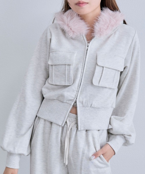 OLIVE des OLIVE(オリーブデオリーブ)の「ZIPパーカー(パーカー・レディース・ブラック/オートミール/その他・FREE)」の15枚目の写真