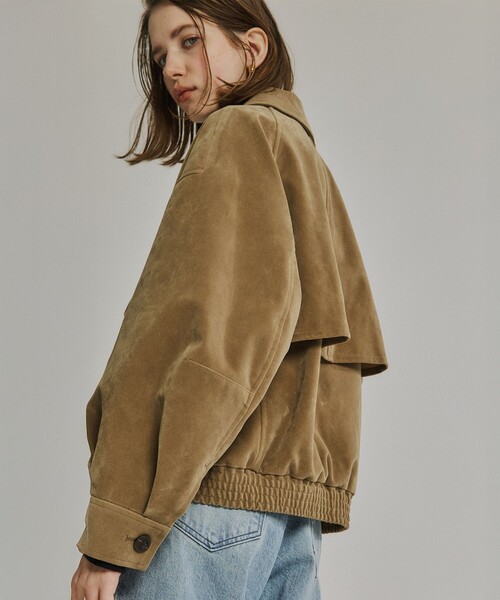 PUBLIC TOKYO（パブリックトウキョウ）の「【大人気再販中＊完売間近】フローヨークレザーブルゾン（ブルゾン・レディース・ベージュ/ブラック/ブラウン・FREE）」の3枚目の写真