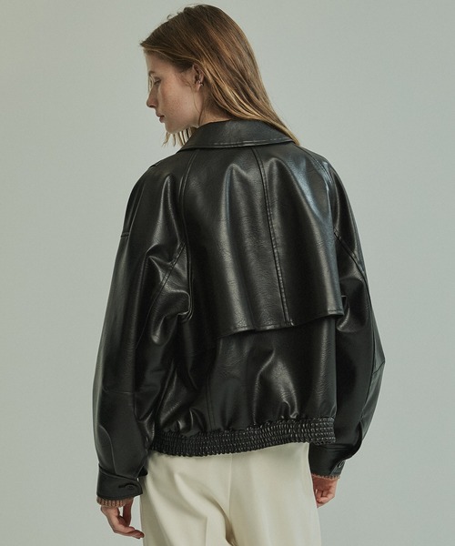 PUBLIC TOKYO（パブリックトウキョウ）の「【大人気再販中＊完売間近】フローヨークレザーブルゾン（ブルゾン・レディース・ベージュ/ブラック/ブラウン・FREE）」の18枚目の写真