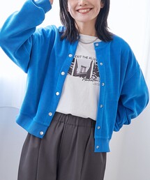 カットコール裏毛スナップカーディガン