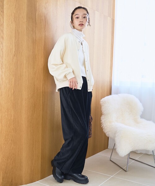 カットコール裏毛スナップカーディガン（カーディガン/ボレロ）｜coen