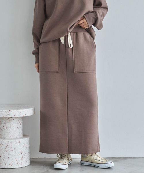 Doux archives（ドゥアルシーヴ）の「裏起毛ベイカータイトスカート（スカート・レディース・ブラック/オートミール/ブラウン・FREE）」の14枚目の写真