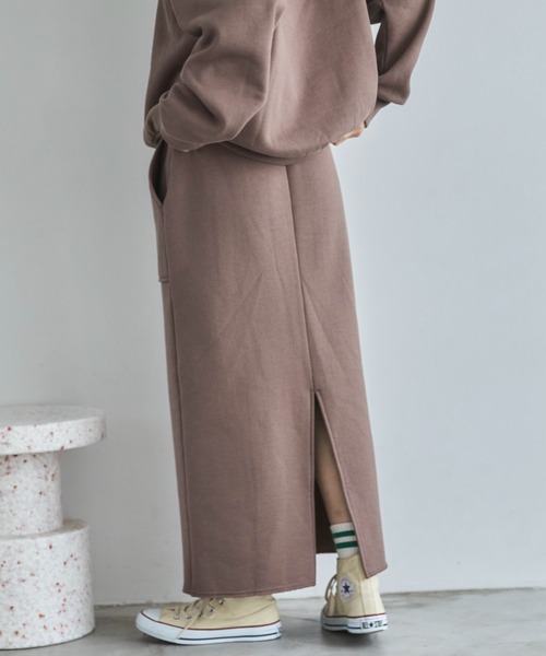 Doux archives（ドゥアルシーヴ）の「裏起毛ベイカータイトスカート（スカート・レディース・ブラック/オートミール/ブラウン・FREE）」の15枚目の写真