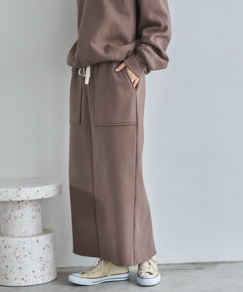 Doux archives（ドゥアルシーヴ）の「裏起毛ベイカータイトスカート（スカート・レディース・ブラック/オートミール/ブラウン・FREE）」の16枚目の写真