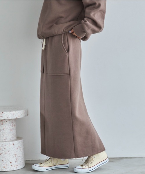 Doux archives（ドゥアルシーヴ）の「裏起毛ベイカータイトスカート（スカート・レディース・ブラック/オートミール/ブラウン・FREE）」の17枚目の写真