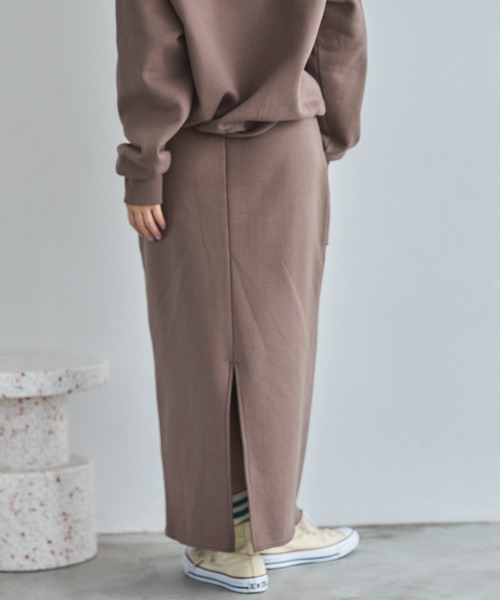 Doux archives（ドゥアルシーヴ）の「裏起毛ベイカータイトスカート（スカート・レディース・ブラック/オートミール/ブラウン・FREE）」の18枚目の写真