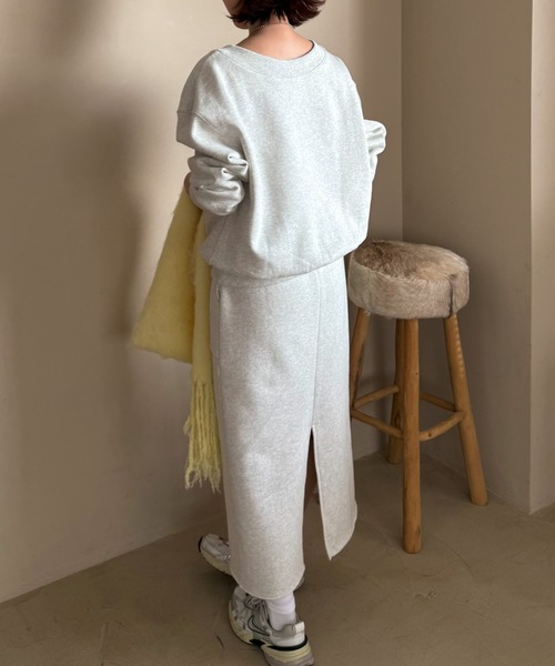 Doux archives（ドゥアルシーヴ）の「裏起毛ベイカータイトスカート（スカート・レディース・ブラック/オートミール/ブラウン・FREE）」の21枚目の写真