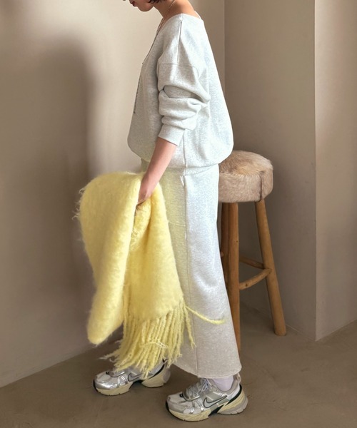 Doux archives（ドゥアルシーヴ）の「裏起毛ベイカータイトスカート（スカート・レディース・ブラック/オートミール/ブラウン・FREE）」の22枚目の写真