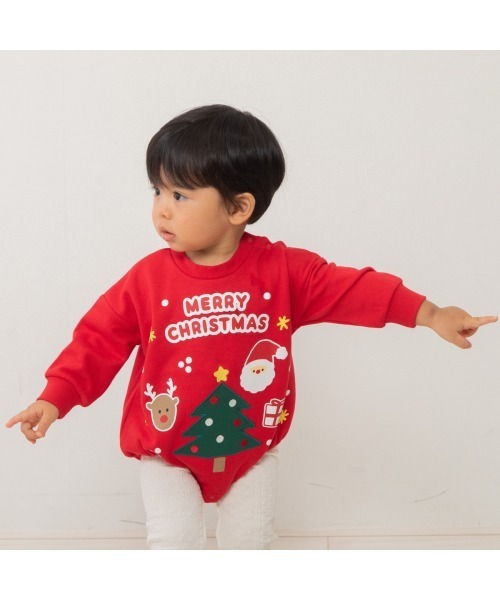 Babiesrus(ベビーザらス)の「クリスマス ダルマオール 裏毛(ロンパース・キッズ・レッド/ホワイト/ホワイト系その他/ホワイト系その他2/レッド系その他・70cm/80cm)」の14枚目の写真