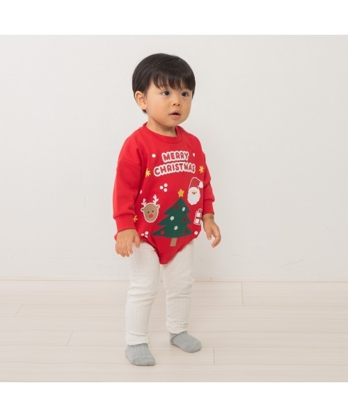 Babiesrus(ベビーザらス)の「クリスマス ダルマオール 裏毛(ロンパース・キッズ・レッド/ホワイト/ホワイト系その他/ホワイト系その他2/レッド系その他・70cm/80cm)」の6枚目の写真