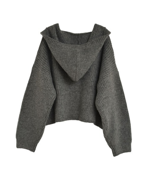 2025AW COLLECTION][静電気防止]フーディニットカーディガン（ニット