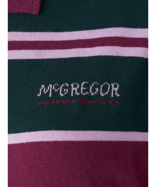 McGREGOR（マックレガー）の「【EDIT-B】ボーダーポロニット（ニット/セーター・レディース・グリーン/ベージュ・M/L）」の15枚目の写真