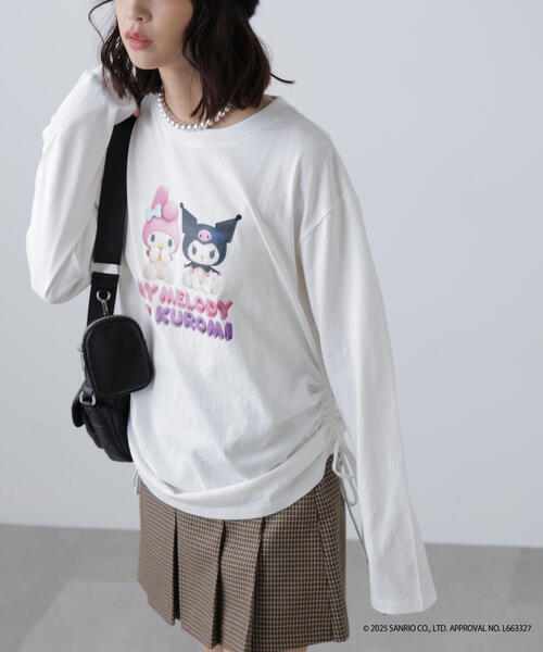 FREE'S MART(フリーズマート)の「〈メロクロコラボ〉ロングTシャツ(Tシャツ/カットソー・レディース・ブラック/ホワイト/ピンク・FREE)」の7枚目の写真