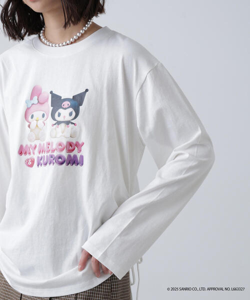 FREE'S MART(フリーズマート)の「〈メロクロコラボ〉ロングTシャツ(Tシャツ/カットソー・レディース・ブラック/ホワイト/ピンク・FREE)」の18枚目の写真