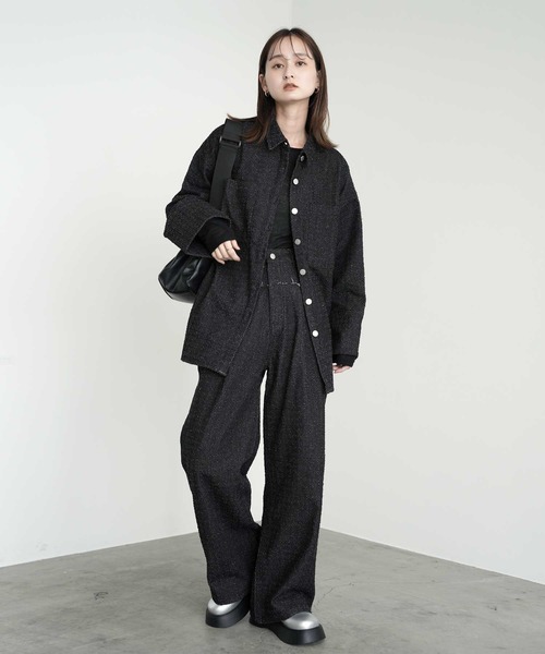 Bulue.(ブルー)の「【Bulue.】クラッシュデニムビックカフスシャツ(シャツ/ブラウス・レディース・インディゴブルー/ブルー/ブラック・FREE)」の17枚目の写真