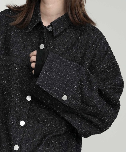 Bulue.(ブルー)の「【Bulue.】クラッシュデニムビックカフスシャツ(シャツ/ブラウス・レディース・インディゴブルー/ブルー/ブラック・FREE)」の18枚目の写真