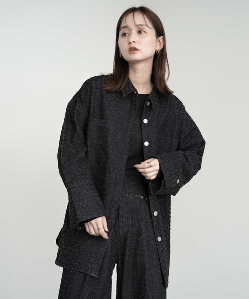 Bulue.(ブルー)の「【Bulue.】クラッシュデニムビックカフスシャツ(シャツ/ブラウス・レディース・インディゴブルー/ブルー/ブラック・FREE)」の19枚目の写真