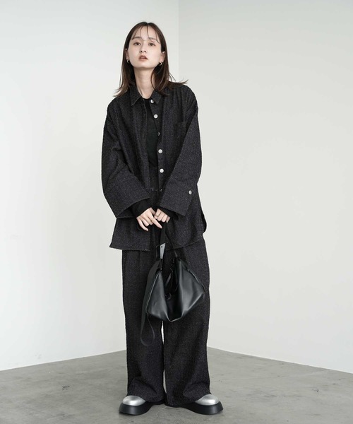 Bulue.(ブルー)の「【Bulue.】クラッシュデニムビックカフスシャツ(シャツ/ブラウス・レディース・インディゴブルー/ブルー/ブラック・FREE)」の22枚目の写真