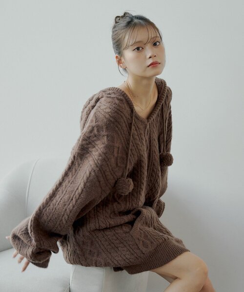 ワンピース choco choco しまむら コラボ ギャザーワンピース 中茶 Mサイズ - メルカリ