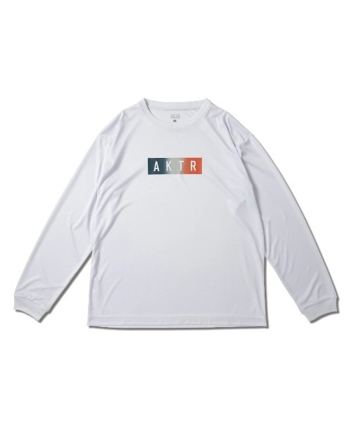 AKTR(アクター)の「AKTR FADE BOX LOGO L/S SPORTS TEE(アクター フェード ボックス ロゴ ロングスリーブ スポーツ Tシャツ)(Tシャツ/カットソー・メンズ・ホワイト系/ブラック系/ブルー系・MEDIUM/LARGE/X-LARGE/XX-LARGE)」の4枚目の写真