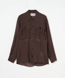 INSCRIRE（アンスクリア）の「Sheer Satin Millitary Jacket（ブルゾン）」