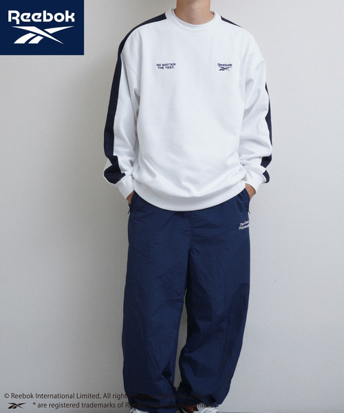 Reebok(リーボック)の「REEBOK 裏起毛エンブロイダリー ロゴ袖ラインクルーネックスウェット(スウェット・メンズ・グレー/ホワイト/ブラック/ネイビー系・LARGE/X-LARGE/MEDIUM)」の7枚目の写真