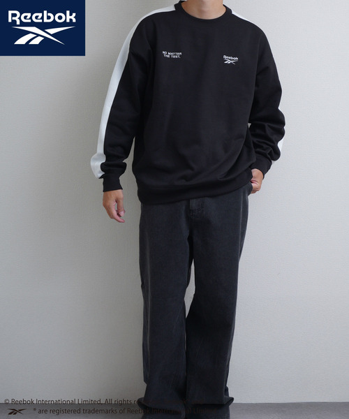 Reebok(リーボック)の「REEBOK 裏起毛エンブロイダリー ロゴ袖ラインクルーネックスウェット(スウェット・メンズ・グレー/ホワイト/ブラック/ネイビー系・LARGE/X-LARGE/MEDIUM)」の17枚目の写真
