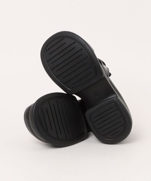 shoes365（シューズスリーシックスファイヴ）の「メタリックビット 厚底ローファー（ローファー・レディース・ブラック/ライトベージュ・23.0cm/23.5cm/24.5cm/25.0cm）」の4枚目の写真