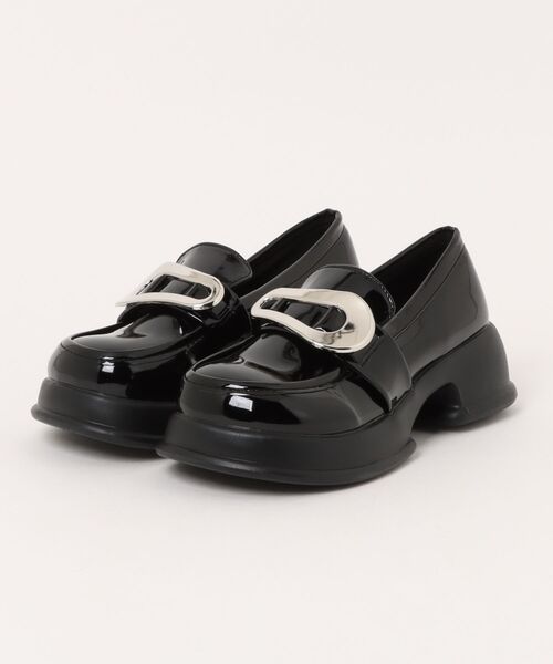 shoes365（シューズスリーシックスファイヴ）の「メタリックビット 厚底ローファー（ローファー・レディース・ブラック/ライトベージュ・23.0cm/23.5cm/24.5cm/25.0cm）」の19枚目の写真