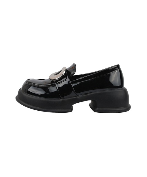 shoes365（シューズスリーシックスファイヴ）の「メタリックビット 厚底ローファー（ローファー・レディース・ブラック/ライトベージュ・23.0cm/23.5cm/24.5cm/25.0cm）」の18枚目の写真