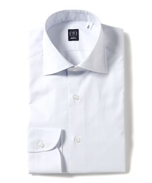 コットン シャンブレー ワイドカラーシャツ