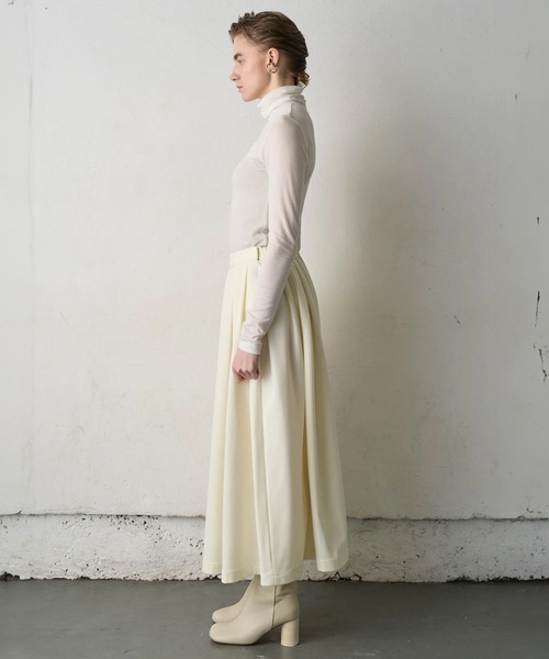 COMMON WARE（コモンウェアー）の「canaco_:カシミア リヨセルシアータートルネックプルオーバー CASHMERE TURTLENECK PULLOVER（ニット/セーター・レディース・ライトグレー/レッド/ブラック/オフホワイト・FREE）」の7枚目の写真