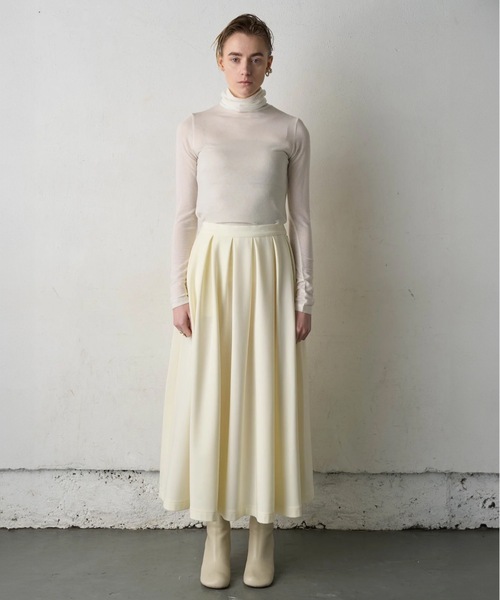 COMMON WARE（コモンウェアー）の「canaco_:カシミア リヨセルシアータートルネックプルオーバー CASHMERE TURTLENECK PULLOVER（ニット/セーター・レディース・ライトグレー/レッド/ブラック/オフホワイト・FREE）」の5枚目の写真